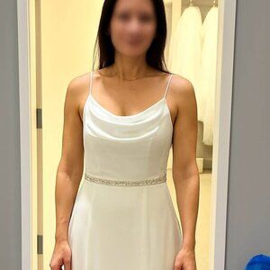 Cowl Neck Aline Wedding dress